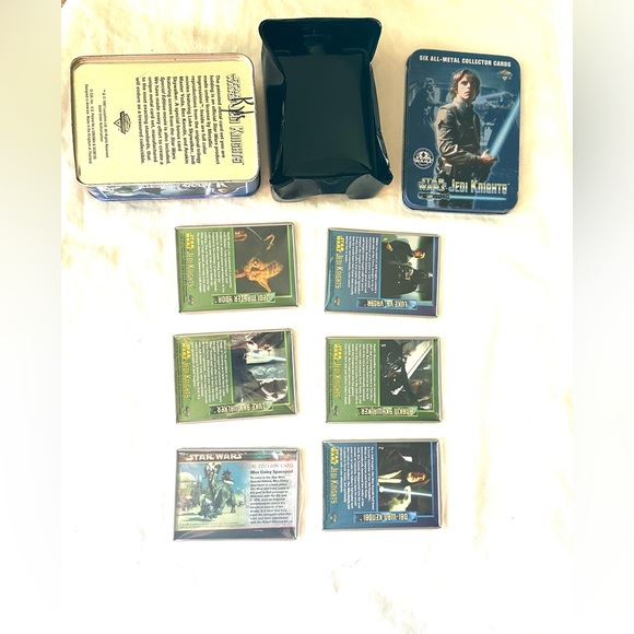 STAR WARSCard Sets JEDI KNIGHTS EMBOSSED Metal Set:6 SEALED Original Tin 1997 - Picture 4 of 4